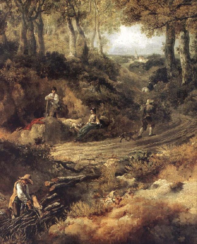 Thomas Gainsborough Detail of Cornard Wood oil painting picture